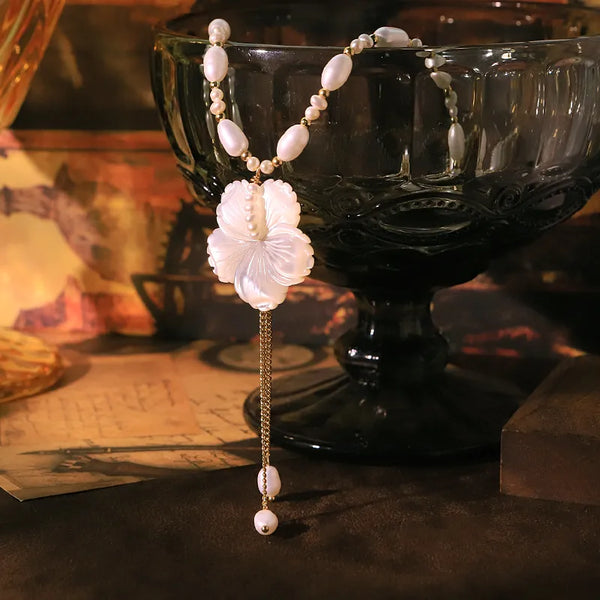 Floral Pearl Necklace | Freshwater Pearl