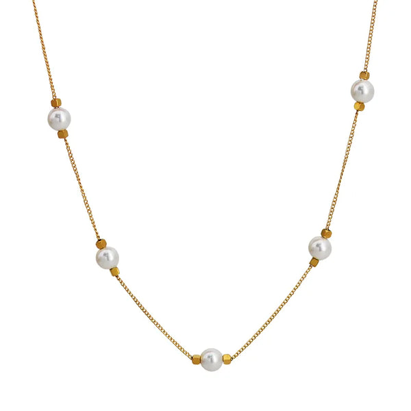 Freshwater Pearl Necklace | Stainless Steel