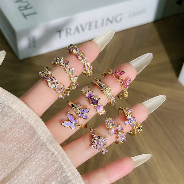 Floral Butterfly Ring | Copper