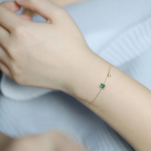 Gold Geometric Bracelet | Sterling Silver
