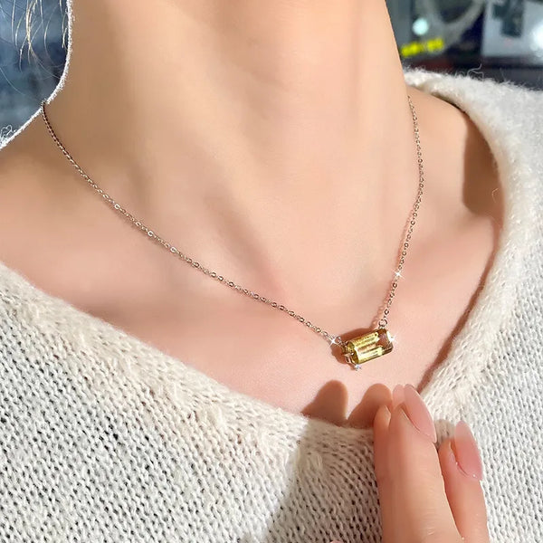 Square Geometric Necklace | 925 Sterling Silver