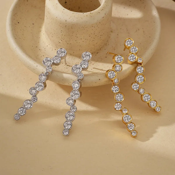 Vintage Geometric Stud Earrings | 925 Sterling Silver