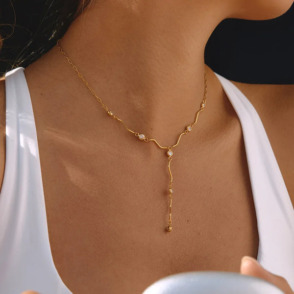 Zircon Necklace | Stainless Steel