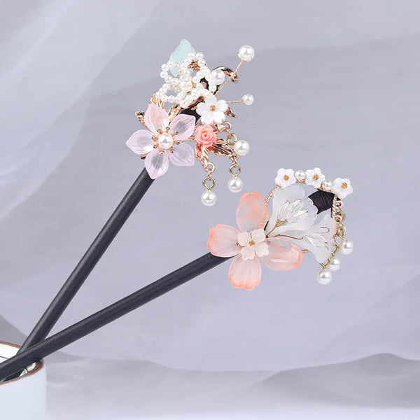 Floral Hairpin Headband | Pearl