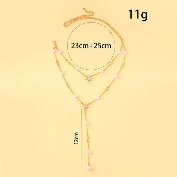 Pearl Celestial Necklace | Copper