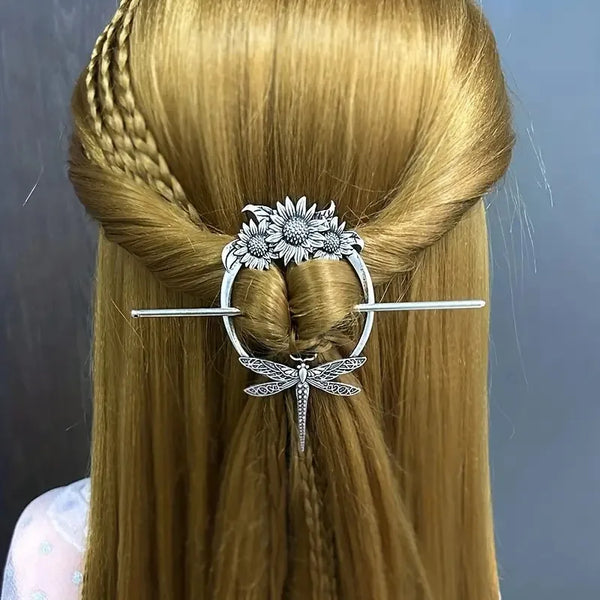 Grid Butterfly Hair Clip | Alloy