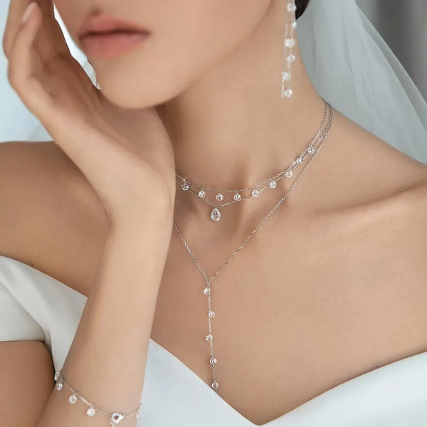 White Pendant Necklace | 925 Sterling Silver