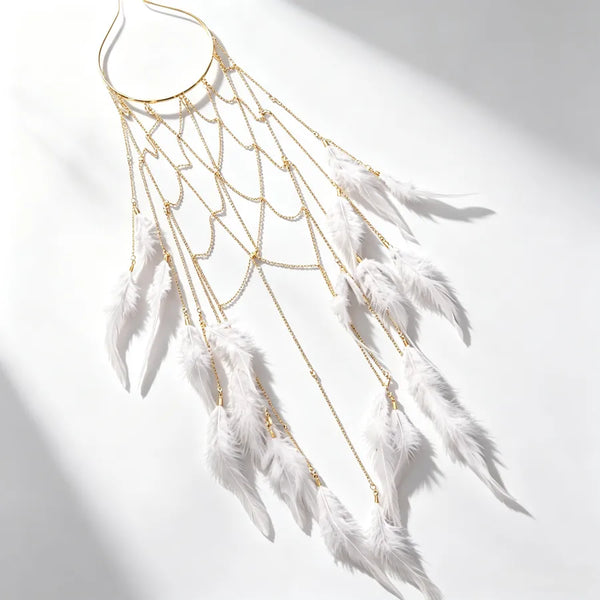 Geometric Hair Chain Headband | Alloy