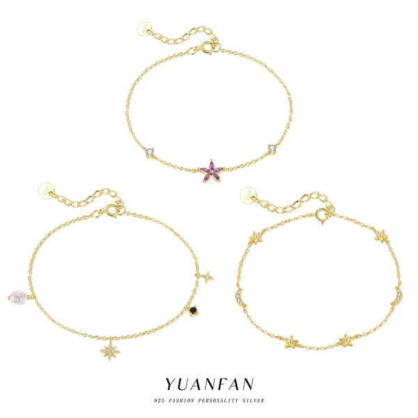 Zircon Floral Bracelet | 925 Sterling Silver