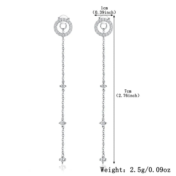White Drop Earrings | 925 Sterling Silver