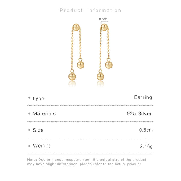 Geometric Drop Earrings | 925 Sterling Silver