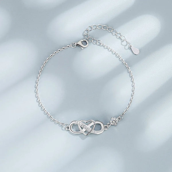 Geometric Heart Bracelet | 925 Sterling Silver