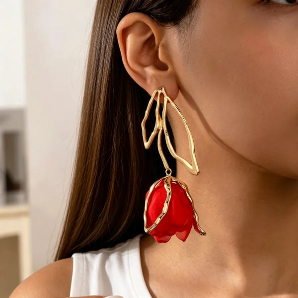 Three Floral Stud Earrings | Stainless Steel