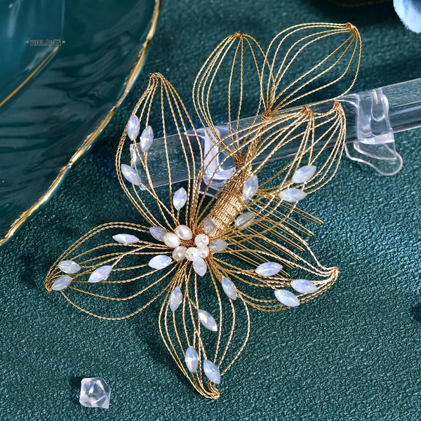 Vintage Artificial Pearl Hair Comb Headband | Pearl