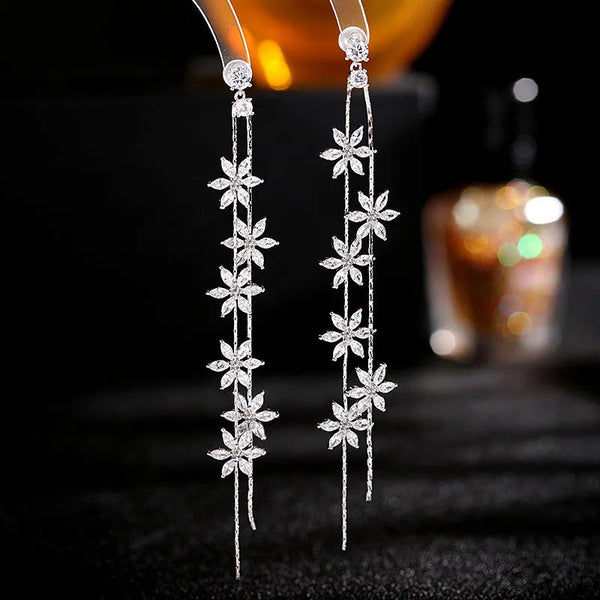 Tassel Floral Drop Earrings | Copper