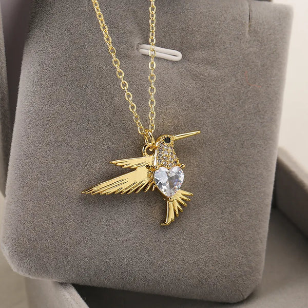 Bird Pendant Necklace | Copper