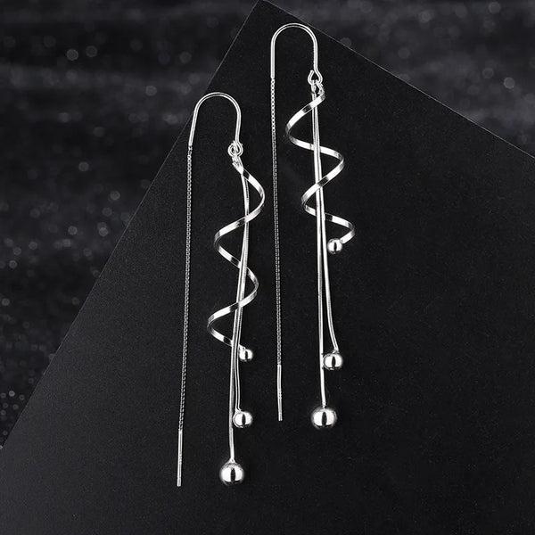 Triangle Geometric Drop Earrings | 925 Sterling Silver