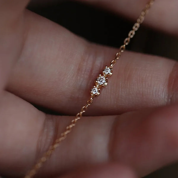 Electroplated Zircon Bracelet | 925 Sterling Silver