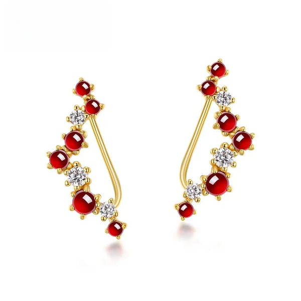 Square Floral Stud Earrings | 925 Sterling Silver
