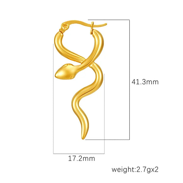 Snake Earrings | Stainless Steel