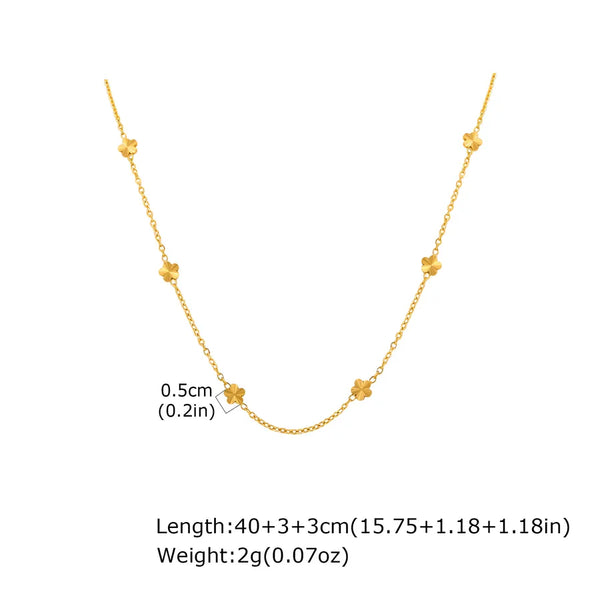 Wind Floral Necklace | Stainless Steel