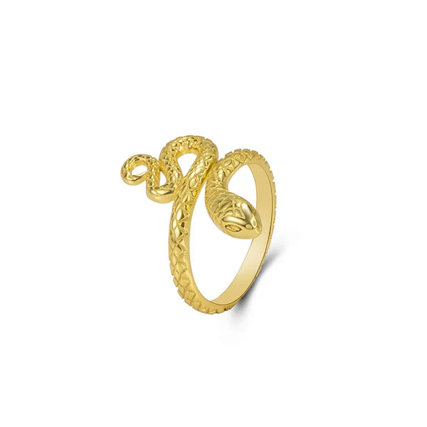 Gold-Plated Snake Ring | 925 Sterling Silver