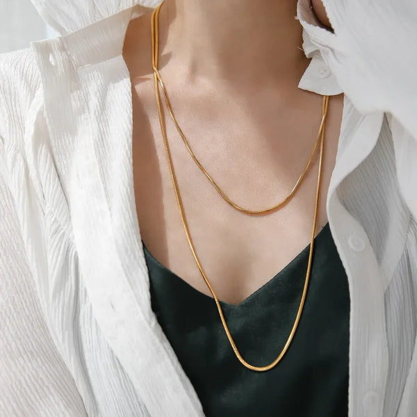 Layered Necklace | Stainless Steel