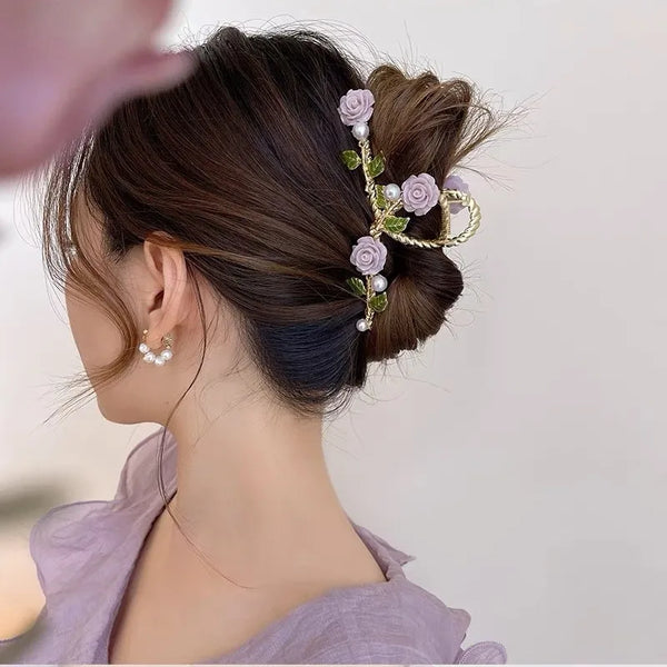 Flower Hair Claw | Metal