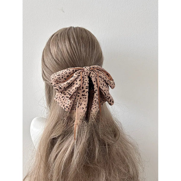 Vintage Bow Hair Claw Hair Clip | Flannel