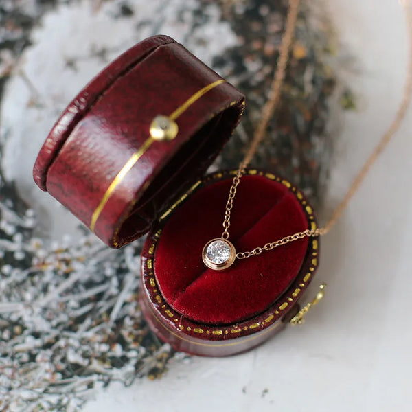 Rhinestone Pendant Necklace | Stainless Steel