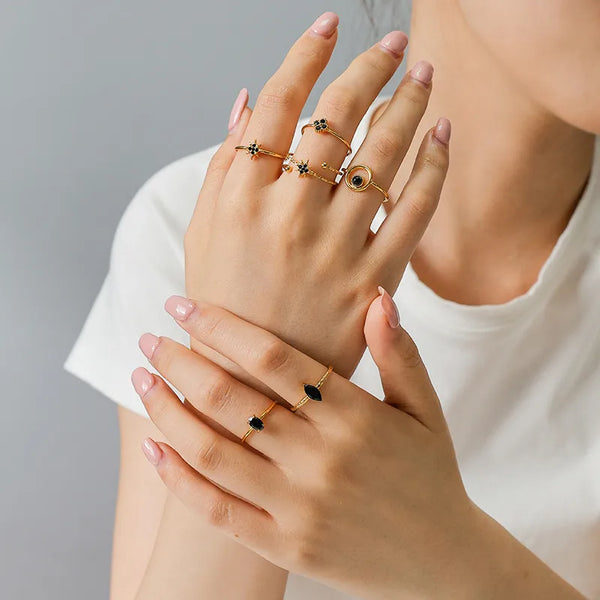 Geometric Celestial Ring | Stainless Steel
