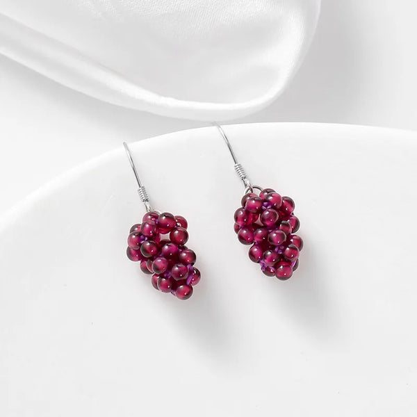 Natural Stone Drop Earrings | 925 Sterling Silver