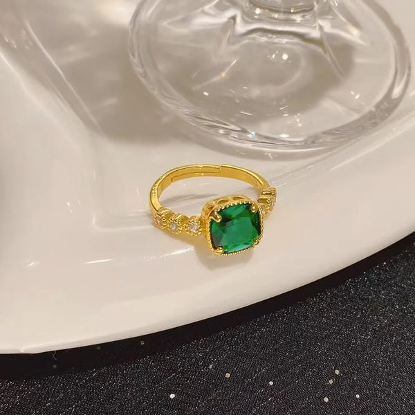 Square Rhinestone Ring | Copper
