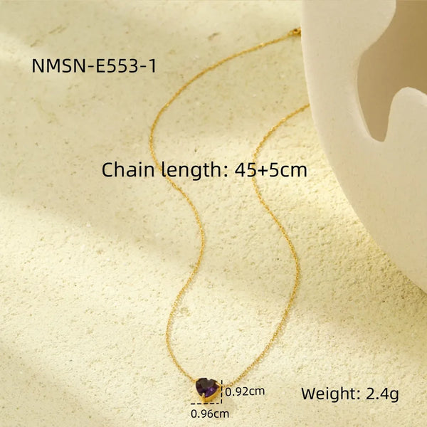 Cable Heart Necklace | Stainless Steel