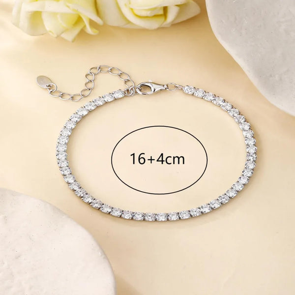 Machine Zircon Bracelet | 925 Sterling Silver