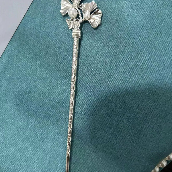 Vintage Leaf Hairpin Headband | Pearl