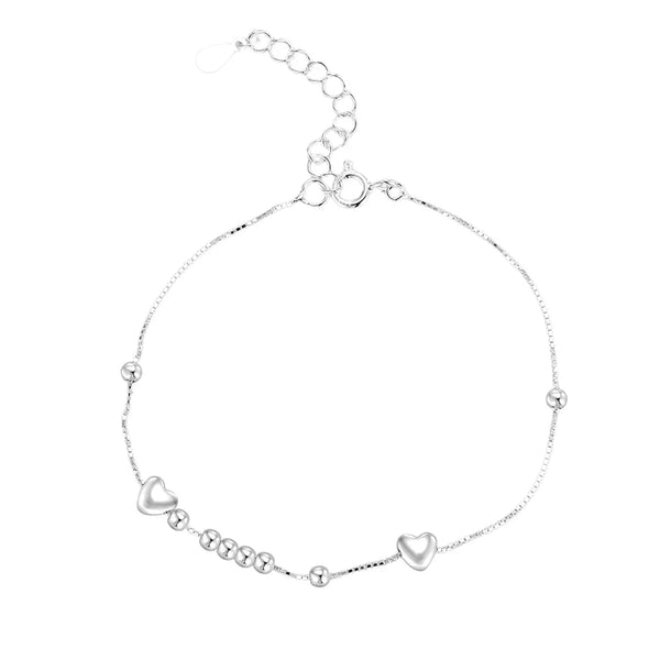 Minimalist Heart Bracelet | 925 Sterling Silver