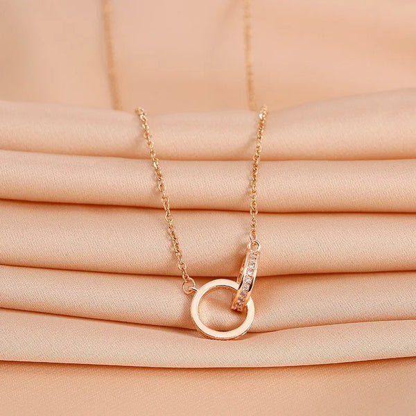 Modern Floral Pendant Necklace | Stainless Steel