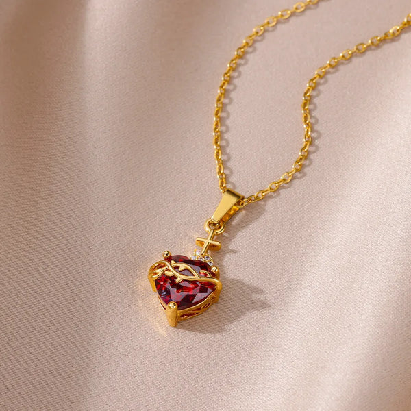 Shaped Heart Pendant Necklace | Copper