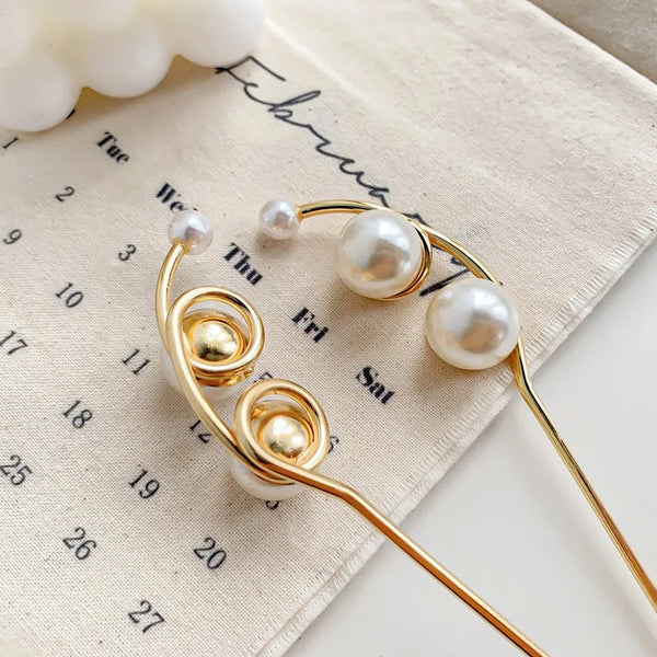 Pearl Hairpin Headband | Alloy