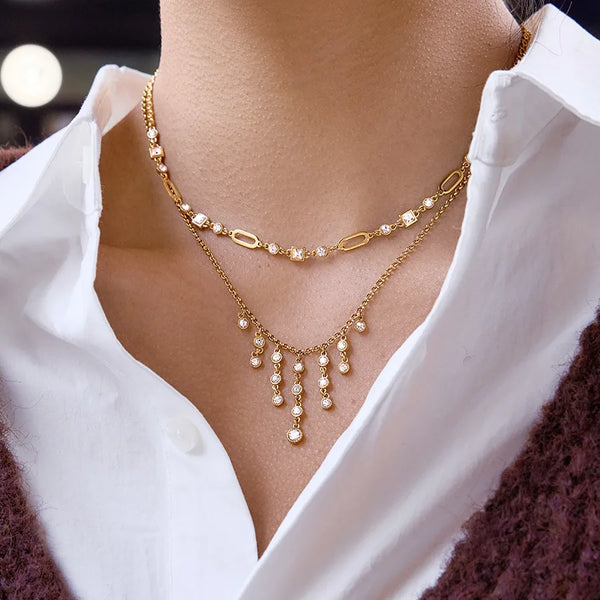 Gold-Plated Tassel Necklace | Stainless Steel