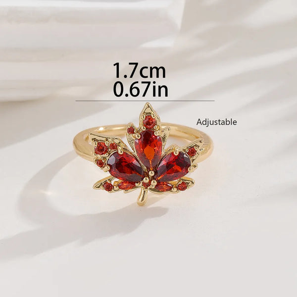 Red Leaf Ring | Copper