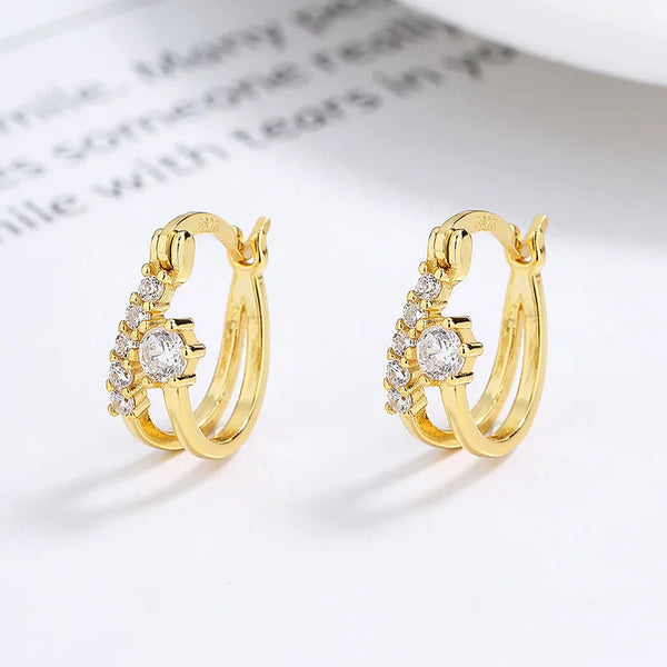 Rhinestone Earrings | 925 Sterling Silver