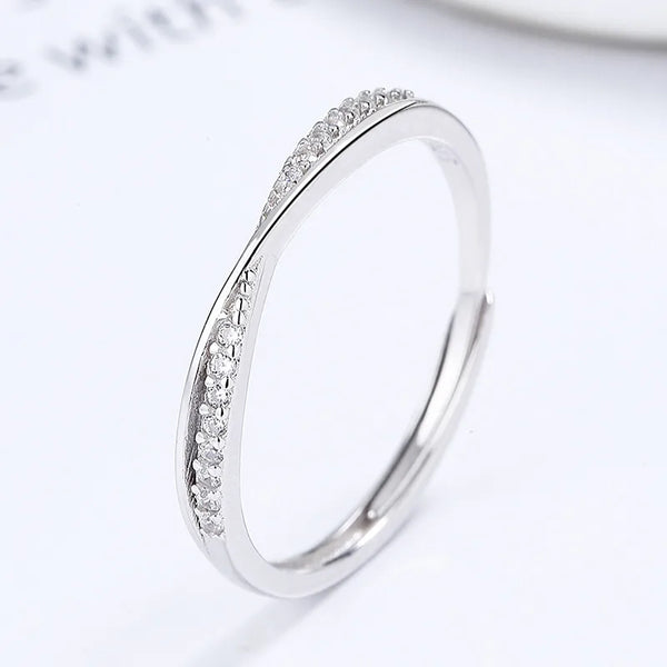 Crossover Geometric Ring | 925 Sterling Silver