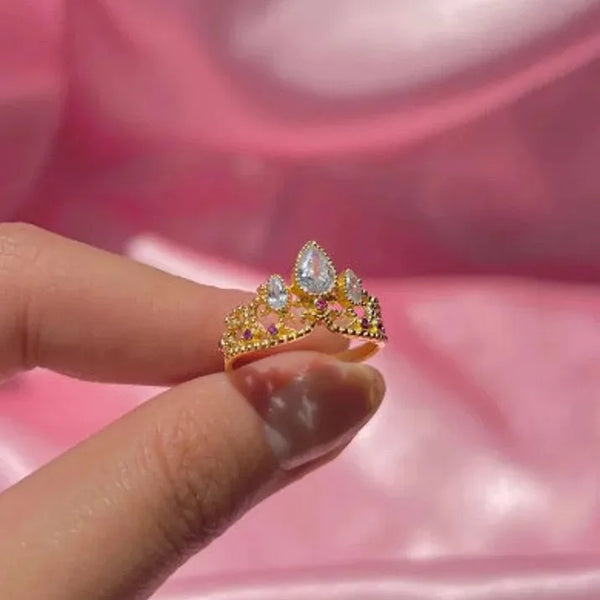 Zircon Crown Ring | Copper