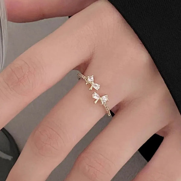 Gold-Plated Bow Ring | 925 Sterling Silver