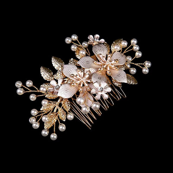 Crystal Artificial Pearl Hairpin Headband | Artificial Pearl