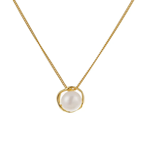 Freshwater Pearl Pendant Necklace | 925 Sterling Silver