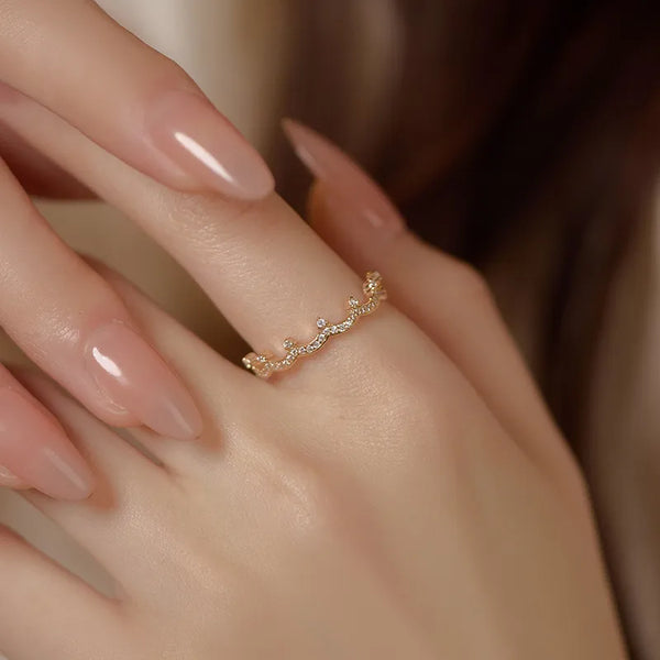 Gold-Plated Crown Ring | 925 Sterling Silver