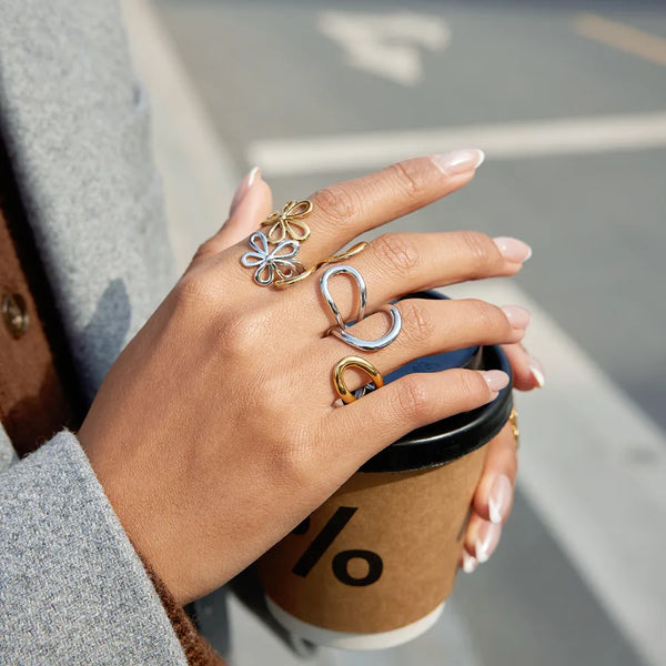 Minimalist Geometric Ring | Stainless Steel